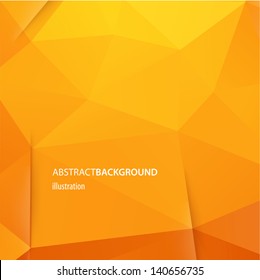 Abstract geometric orange background for design