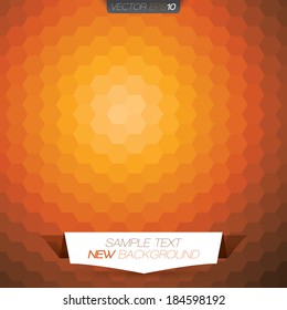 Abstract geometric orange background for design