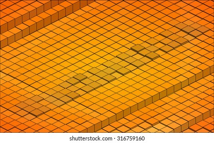 Abstract geometric orange background for design.Vector illustration