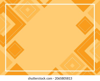 Abstract geometric orange background made from squares and triangles, shape pattern, template with copy space, modern layout, vector 