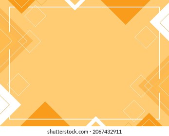Abstract geometric orange background made from squares and triangles, shape pattern, template with copy space, modern layout, vector 