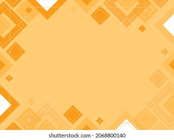 Abstract geometric orange background made from squares and triangles, shape pattern, template with copy space, modern layout, vector 