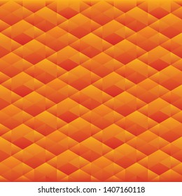 Abstract geometric orange color background, vector illustration