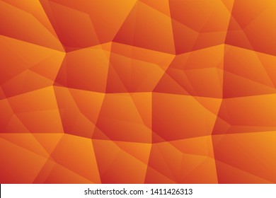 Abstract geometric orange color background, vector illustration