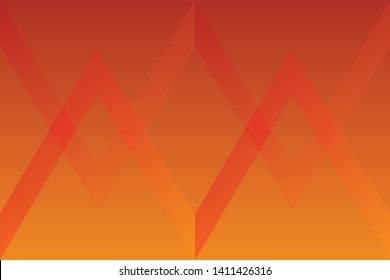 Abstract geometric orange color background, vector illustration