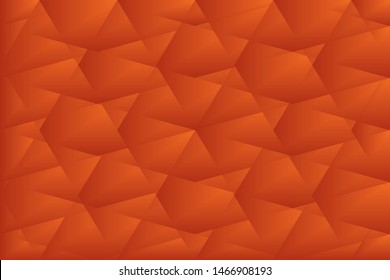 Abstract geometric orange color background, vector illustration