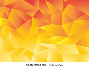 Abstract geometric orange polygon background. Vector illustration.