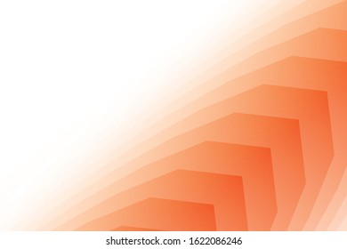 Abstract geometric orange and white color background. Vector, illustration.