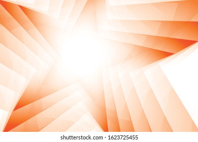 Abstract geometric orange and white color background. Vector, illustration.