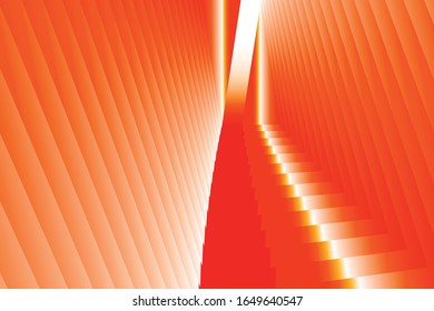 Abstract geometric orange and white color background. Vector, illustration.