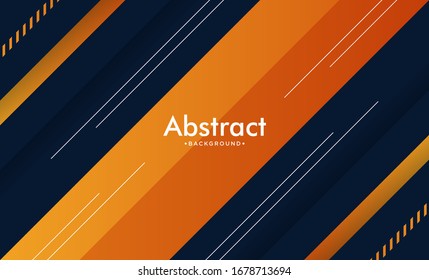 Abstract geometric orange wide background banner layout design