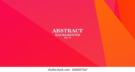 Abstract geometric orange-pink backgrounds were also suitable for social media, websites, banners, and posters. Abstract red tone polygon geometric design modern luxury background vector illustration.