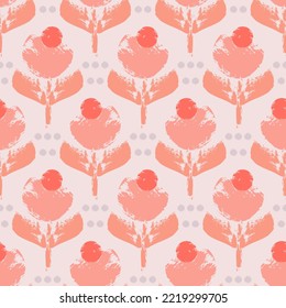 Abstract geometric organic shapes for modern wallpaper and textile projects. Stylized flowers and textured  brushstrokes. For digital realm and printed projects.