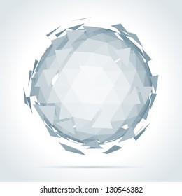 Abstract geometric origami paper vector background