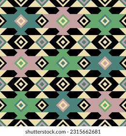 abstract geometric ornament. decorative art. vector seamless pattern. ethnic repetitive background. fabric swatch. wrapping paper. continuous design template for home decor, apparel, textile