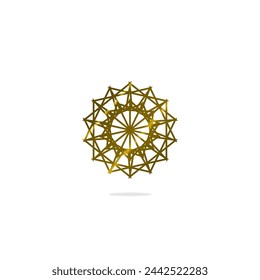 Abstract geometric ornament design element pattern. Islamic Outline art decoration