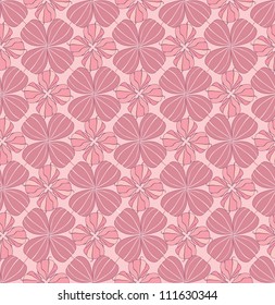 Abstract geometric ornament. Floral seamless pattern. Ornamental textured background.