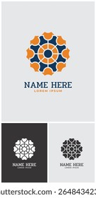 Abstract Geometric Ornament Logo Template Design Set