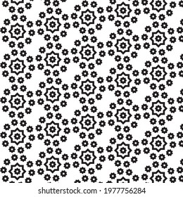 Abstract geometric ornament pattern design with black stripes. seamless pattern vector. Used for wallpaper, decoration, textiles, backgrounds and more.