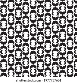 Abstract geometric ornament pattern design in black and white. seamless pattern vector. Used for wallpaper, decoration, textiles, backgrounds and more