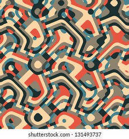 Abstract geometric ornament. Seamless pattern. Vector.