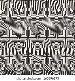 Abstract geometric ornament. Seamless pattern. Vector.