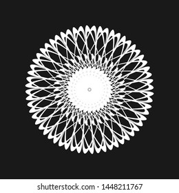 Abstract geometric ornament. Symbol in decorative arabic style.  Design element for covers, cards, invitations.