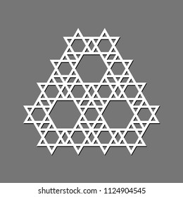 Abstract geometric ornament. Template for laser cutting. Vector illustration.