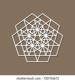 Abstract geometric ornament. Template for laser cutting.Vector illustration.