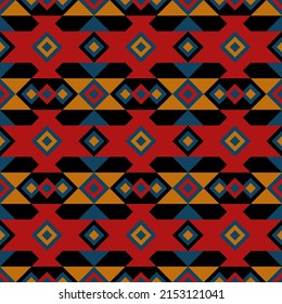 abstract geometric ornament with triangles and squares. vector seamless pattern. dark repetitive background. fabric swatch. wrapping paper. continuous design template for home decor, apparel, textile