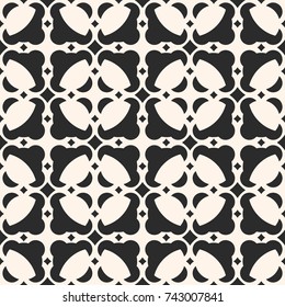 Abstract geometric ornament. Vector black and white seamless pattern with carved shapes, chains, lattice. Oriental style background, repeat tiles. Luxury design for decoration, fabric, prints, textile