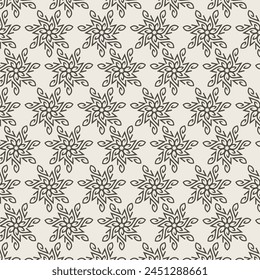 abstract geometric ornament. Vector monochrome background