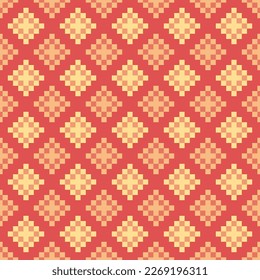 abstract geometric ornament. vector seamless pattern. pink orange yellow repetitive background. fabric swatch. wrapping paper. continuous print. design template for home decor, apparel, textile