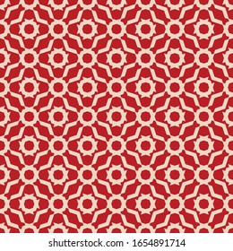 Abstraktes geometrisches, nahtloses Muster. Eleganter, beiger Hintergrund. Einfache Ziergegenstände mit floralen Formen, Netz, Gitter, Maschen, Gitter. Vintage-Textur. Wiederholtes Dekordesign