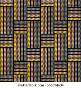 Abstract geometric ornamental seamless pattern.