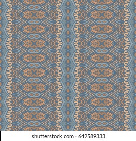 Abstract geometric ornamental seamless pattern vintage fabric