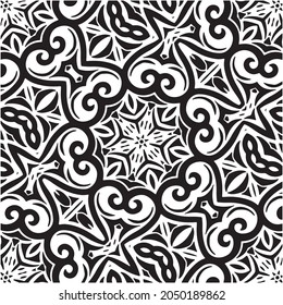 Abstract geometric and ornaments floral pattern, background illustration.elegance seamless geometric vector, can be for used carpets, wallpapers, clothing, fabrics, Throw Blankets, Tapestries,Art Boar