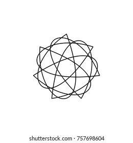 Abstract geometric outline logo icon design vector illustration