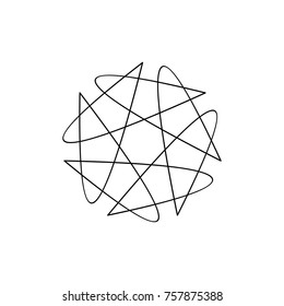 Abstract geometric outline logo icon design vector illustration
