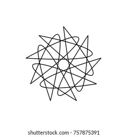 Abstract geometric outline logo icon design vector illustration