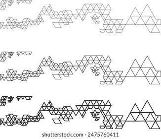 Abstract geometric outline vector design