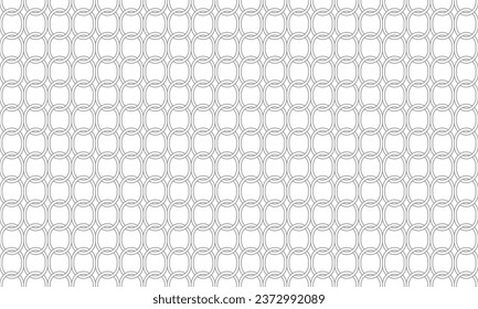 Abstract geometric oval chain seamless pattern. Vector Repeating Texture.