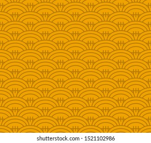 Abstract geometric oval pattern, seamless vector background. Vector pattern included in swatch.