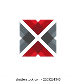 abstract geometric overlap logo design vector sign