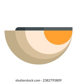 Abstract geometric oyster. Modern fashion vector illustration. Creative minimal composition. Bright design element in bauhaus trendy style.