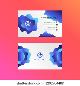abstract geometric page printable liquid modern flat blue color tone scheme style business mockup identity corporate company personal brand card gradient color style vector illustration
