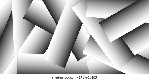 Capas de papel geométricas Abstractas con Formas blancas y grises superpuestas, fondo abstracto moderno, diseño minimalista, textura, geometría, composición limpia.
