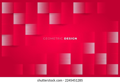 abstract geometric paper line style bakcground in magenta