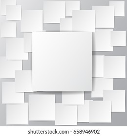abstract geometric paper white and gray color  background,vector illustration