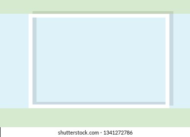 Abstract geometric pastel Background. Picture frame mock up. Template for your text and idea. Minimal Flat lay style concept. 